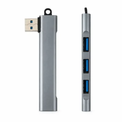 4-in-1 USB-A hub connected to a laptop