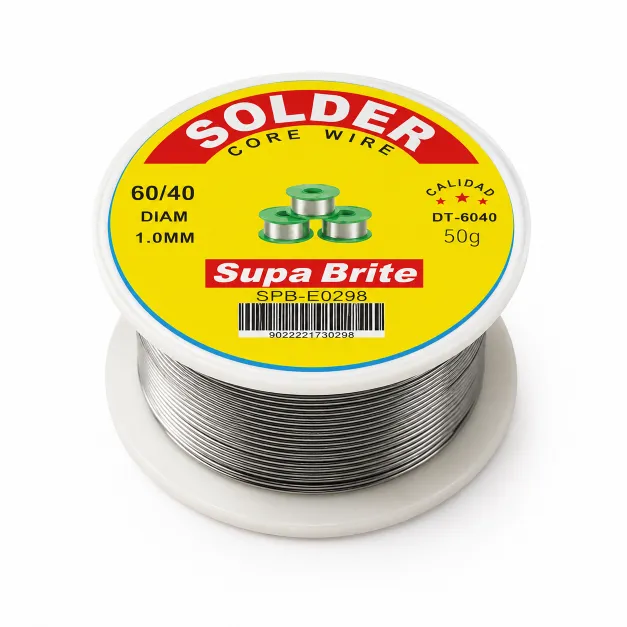 Supa Brite 60/40 Flux Core Solder Wire 50g
