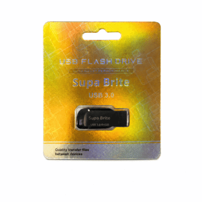 Supa Brite USB 3.0 flash drive in retail packaging