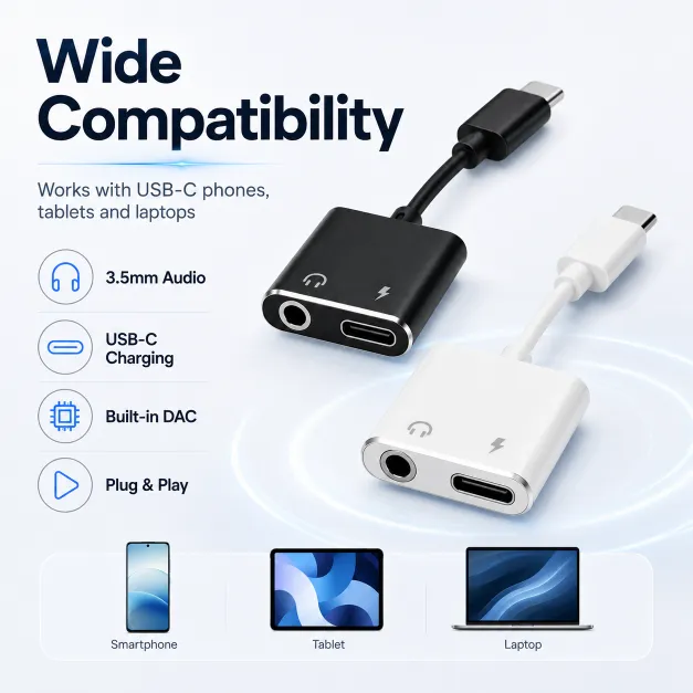 USB-C Audio and Charging Adapter 2-in-1 - Image 3