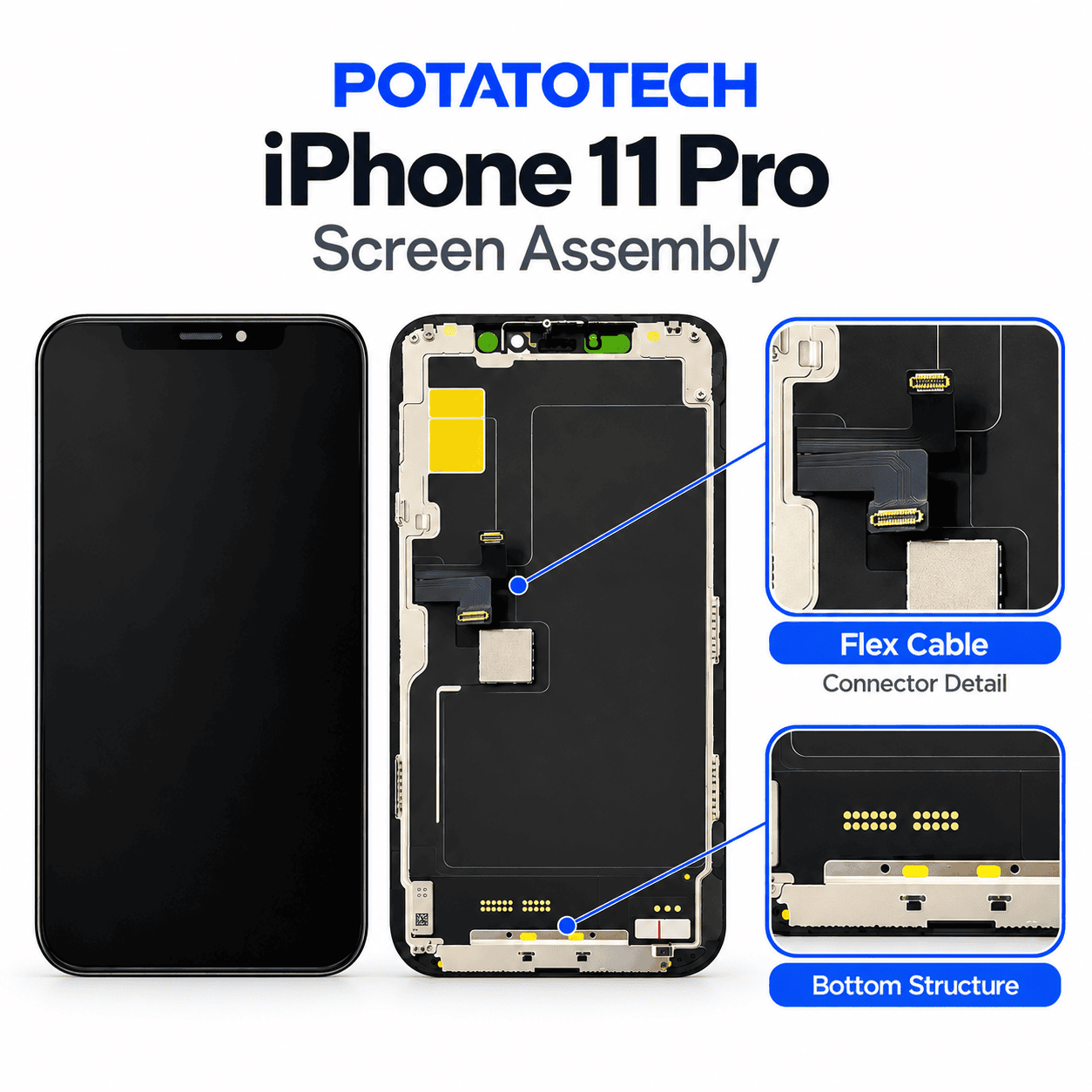 iPhone 11 Pro TFT Replacement Screen Assembly & Repair Tools - product image