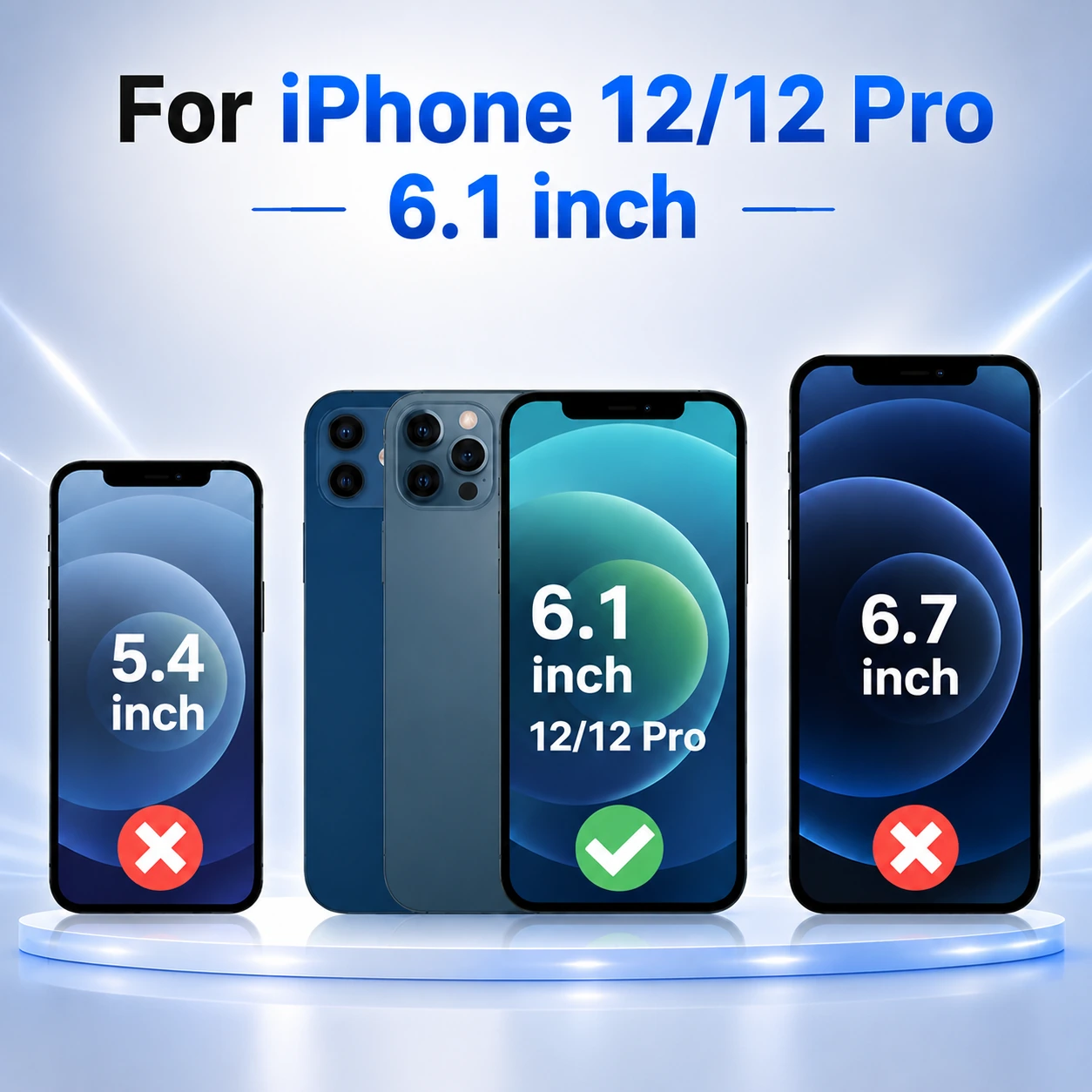 iPhone 12 / 12 Pro TFT Replacement Screen Assembly & Repair Tools - installed fit check