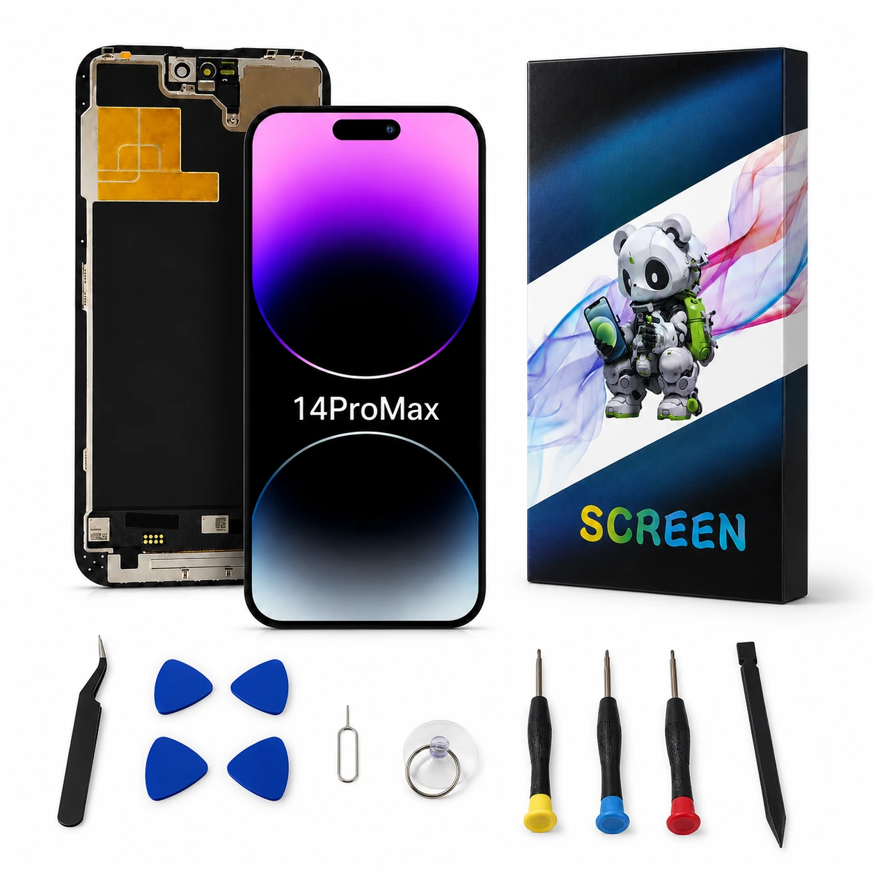 iPhone 14 Pro Max TFT Replacement Screen Assembly & Repair Tools - product details
