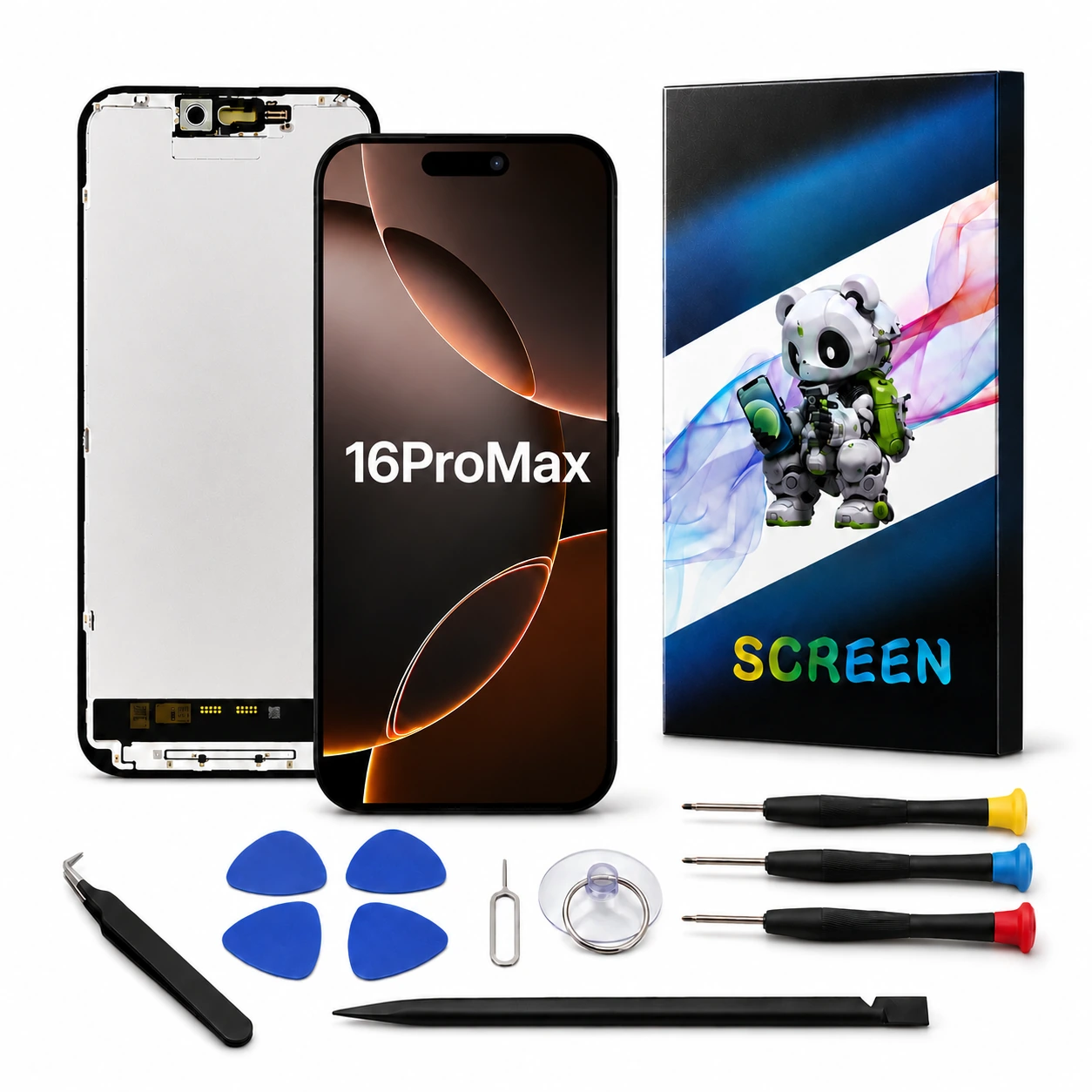 iPhone 16 Pro Max TFT Replacement Screen Assembly & Repair Tools - product details