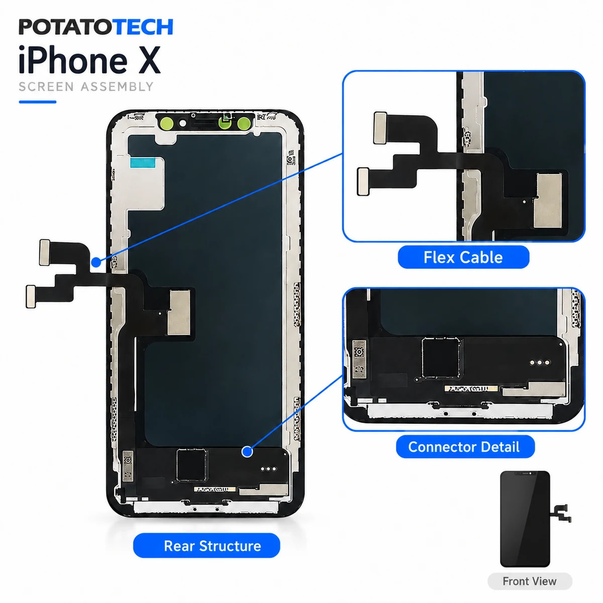 iPhone X TFT Replacement Screen Assembly & Repair Tools - product image
