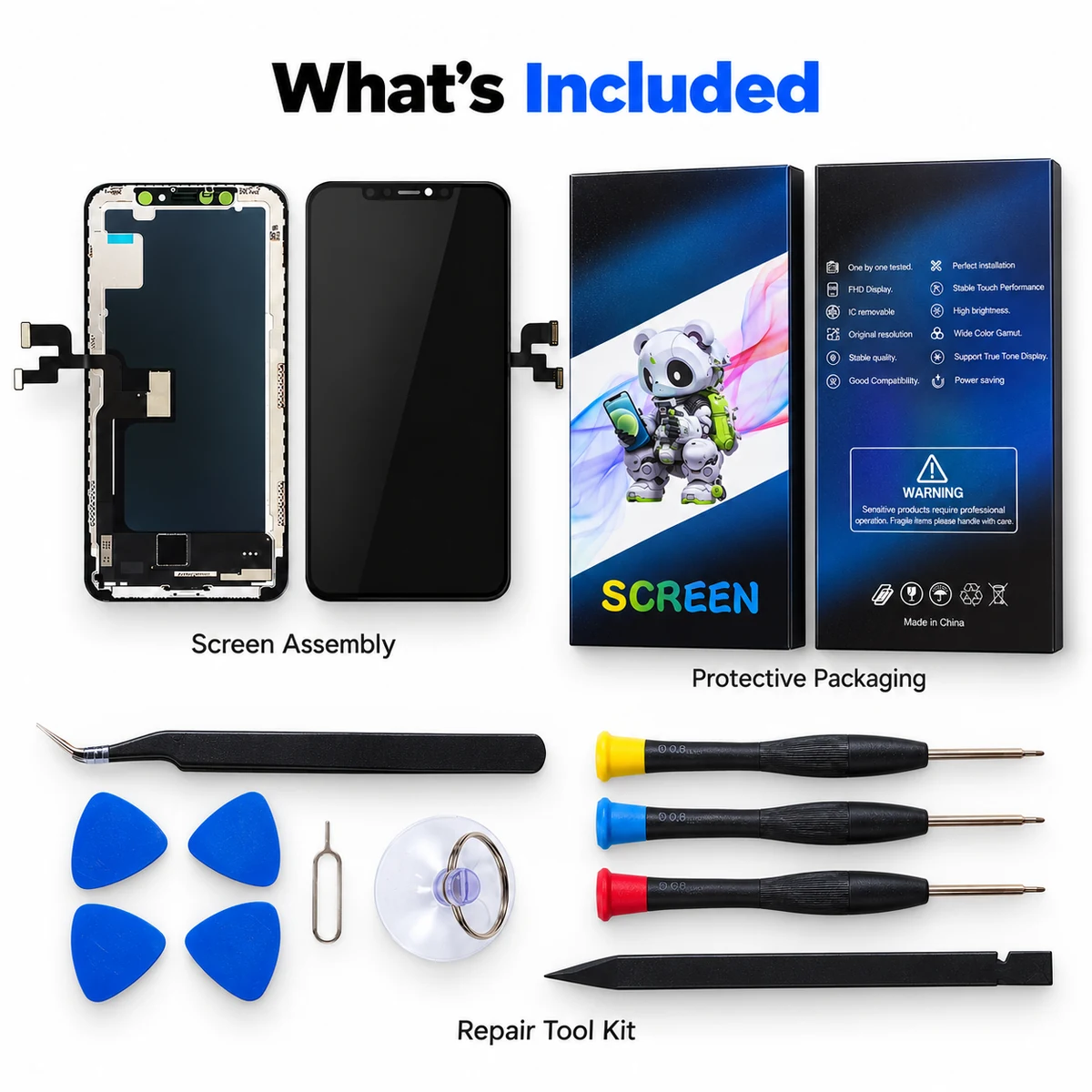 iPhone X TFT Replacement Screen Assembly & Repair Tools - product image