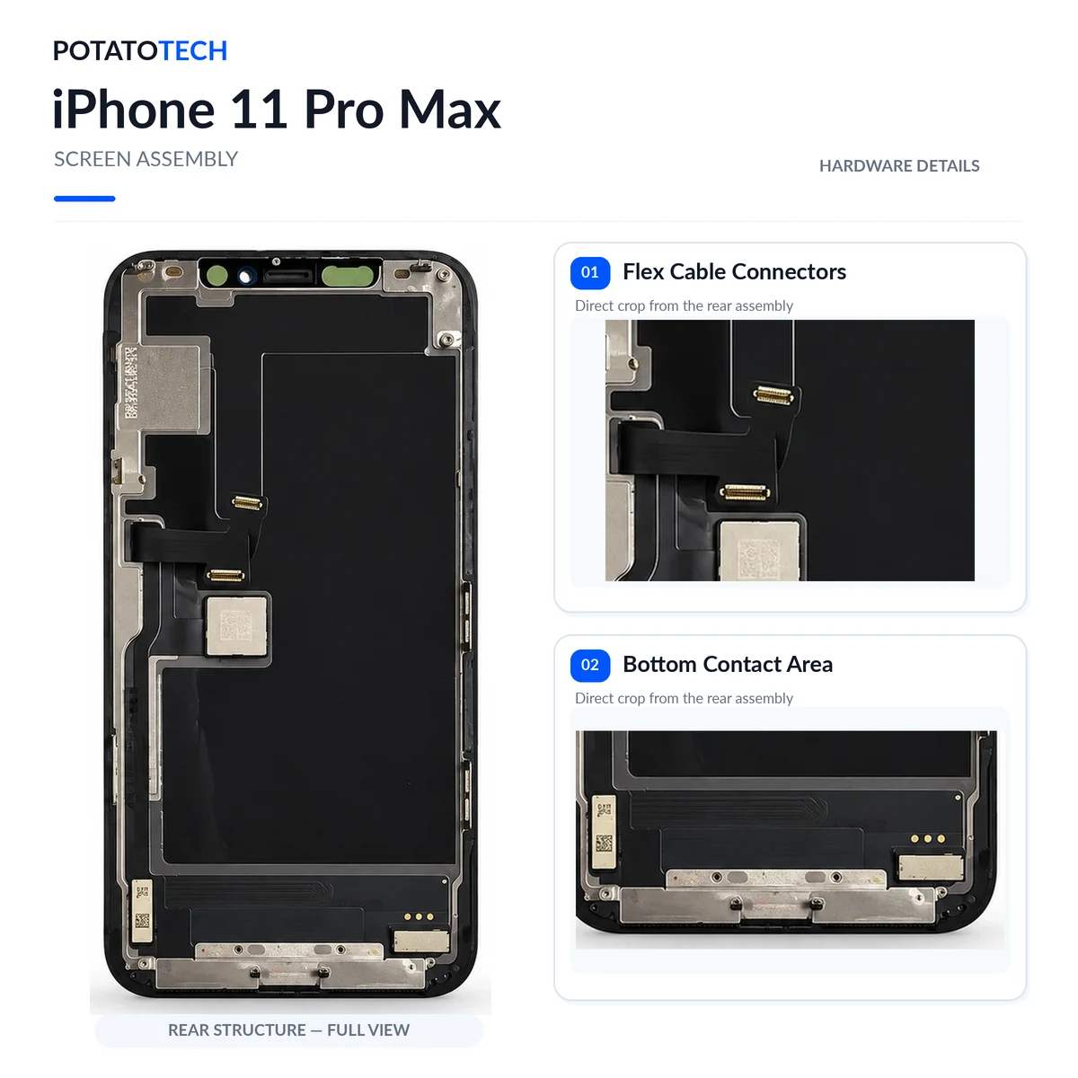 iPhone 11 Pro Max TFT Replacement Screen Assembly & Repair Tools - product image